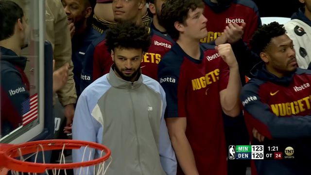 【2025年04月02日 森林狼vs掘金集锦】时间以及得分方式都在计算中 约老师弧顶三分正中靶心