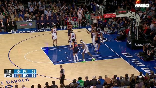 【2025年04月02日 76人vs尼克斯集锦】你只管投剩下的交给我 巴格利篮下旱地拔葱飞身补扣