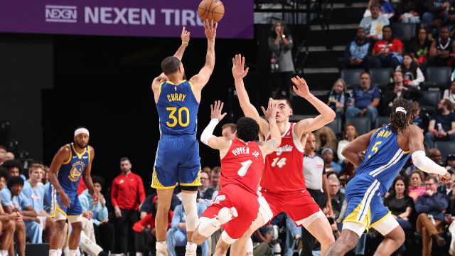 【2025年04月02日 勇士vs灰熊集锦】勇士134-125灰熊 库里52+10+8+5断&12记三分勇士擒灰熊反超升第五