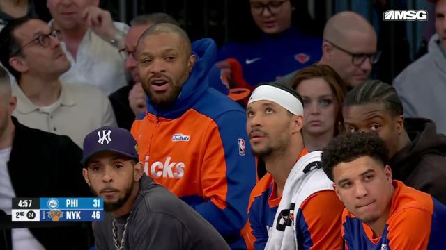 【2025年04月02日】NBA常规赛：76人vs尼克斯第2节英文原声录像回放