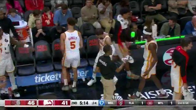 【2025年04月02日】NBA常规赛：开拓者vs老鹰第2节英文原声录像回放