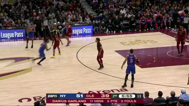 【2025年04月03日】NBA常规赛：尼克斯vs骑士第2节英文原声录像回放