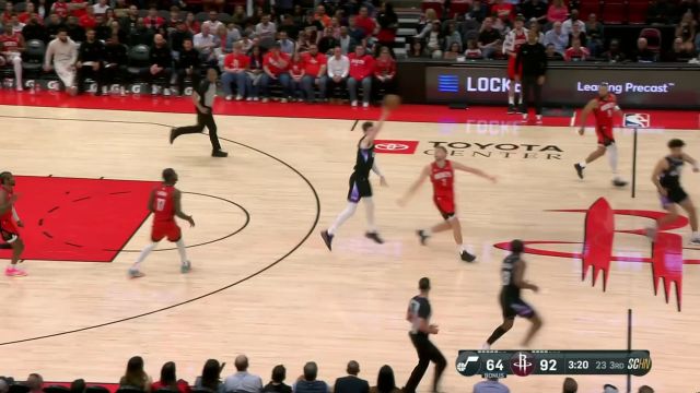 【2025年04月03日 爵士vs火箭集锦】空中漫步！小马丁反击快下一马当先 拔地而起完成双手炸扣