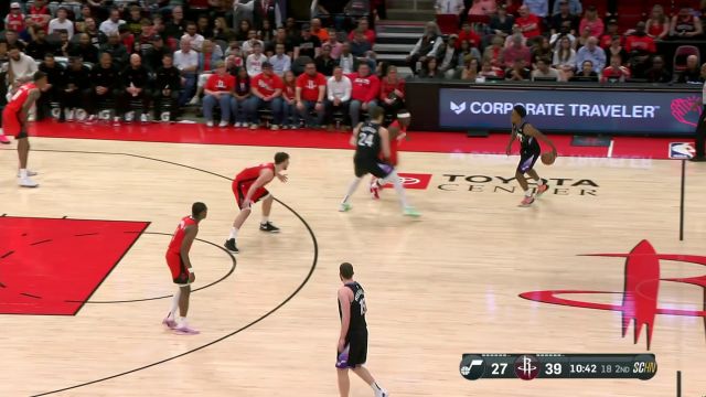 【2025年04月03日 爵士vs火箭集锦】一人苦苦支撑！塞克斯顿追分时刻挺身而出 连挑申京得手缩小分差