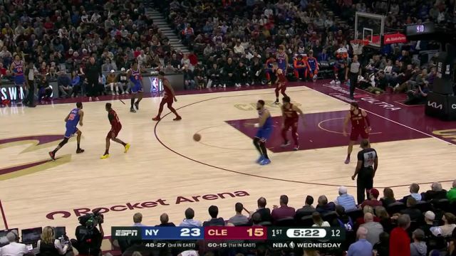 【2025年04月03日】NBA常规赛：尼克斯vs骑士第1节中文解说录像回放