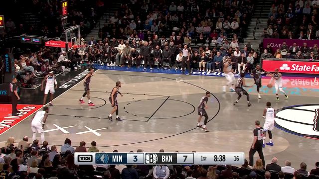 【2025年04月04日 森林狼vs篮网集锦】身高臂长强势碾压 戈贝尔篮下力压对手双臂暴扣