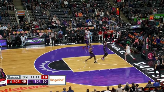 【2025年04月04日 开拓者vs猛龙集锦】一往无前所向披靡！阿弗迪亚快攻一条龙上篮稳稳打进