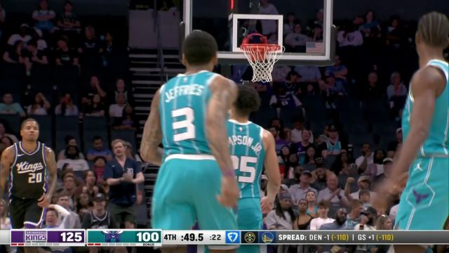 【2025年04月05日 国王vs黄蜂集锦】士气不能丢！杰弗里斯接球杀进篮下大鹏展翅上演暴扣