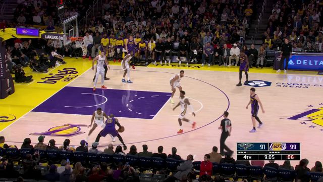 【2025年04月05日 鹈鹕vs湖人集锦】来给年轻人上上课！詹姆斯单打凯恩翻身跳投轻松写意