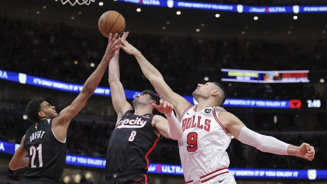 【2025年04月05日 开拓者vs公牛集锦】开拓者113-118公牛 怀特联手武切维奇合砍62分轻取开拓者