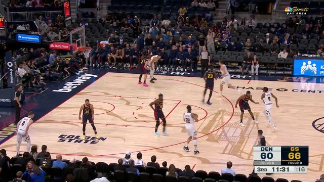 【2025年04月05日 掘金vs勇士集锦】新时代中锋的典范！约老师连中外线三分帮助球队紧咬比分