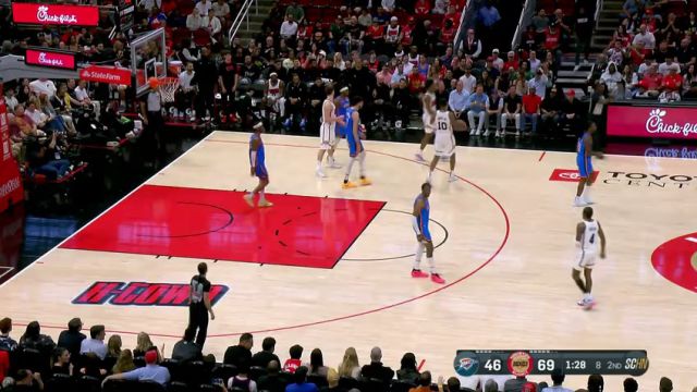 【2025年04月05日】NBA常规赛：雷霆vs火箭第2节英文原声录像回放