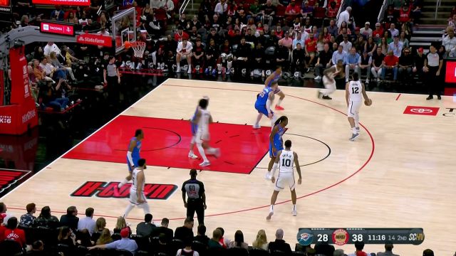 【2025年04月05日 雷霆vs火箭集锦】虚晃了好几枪也没机会怎么办 范弗利特强行中投照进不误