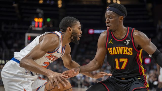 【2025年04月06日 尼克斯vs老鹰集锦】尼克斯vs老鹰精彩集锦 尼克斯全民皆兵首发得分全部上双轻松战胜老鹰