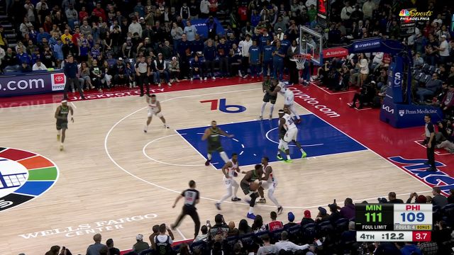 【2025年04月06日 森林狼vs76人集锦】彻底杀死比赛 爱德华兹大心脏后仰跳投天神下凡一击致命