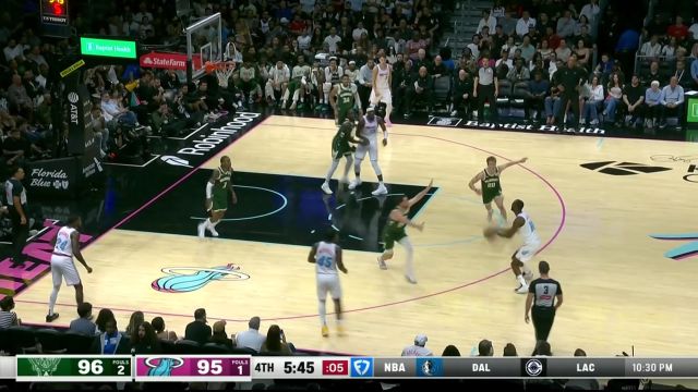 【2025年04月06日 雄鹿vs热火集锦】不能掉链子！伯克斯关键时刻里突外投连取5分确立领先优势