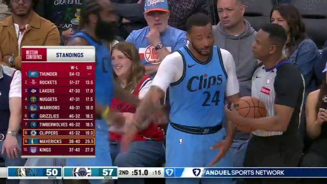 【2025年04月06日】NBA常规赛：独行侠vs快船第2节英文原声录像回放