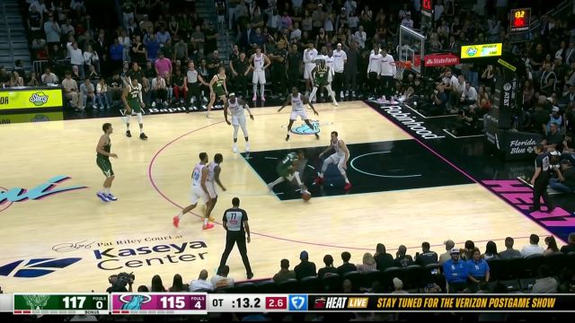 【2025年04月06日 雄鹿vs热火集锦】赢球绝对功臣！小凯文-波特一攻一传彻底杀死比赛悬念