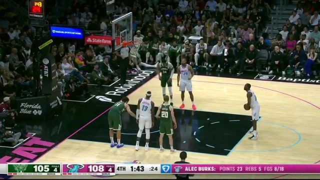 【2025年04月06日】NBA常规赛：雄鹿vs热火第4节英文原声录像回放