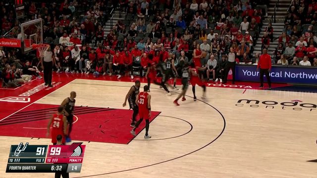 【2025年04月07日 马刺vs开拓者集锦】窒息防守！开拓者进攻得手全场压迫 逼出马刺失误再度上篮取分