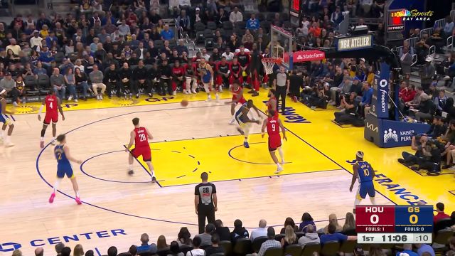 【2025年04月07日 火箭vs勇士集锦】防守端给足压力 阿门汤普森攻防一体杰伦格林轻松上篮