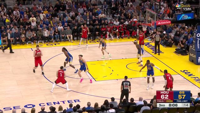 【2025年04月07日 火箭vs勇士集锦】尽显天赋！申京巧妙助攻阿门上演空中折叠