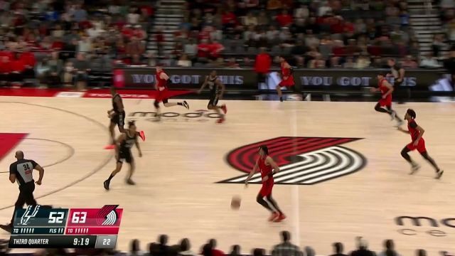 【2025年04月07日 马刺vs开拓者集锦】就是这么自信！塞布尔转换假动作骗飞防守 撤步三分出手轰停马刺