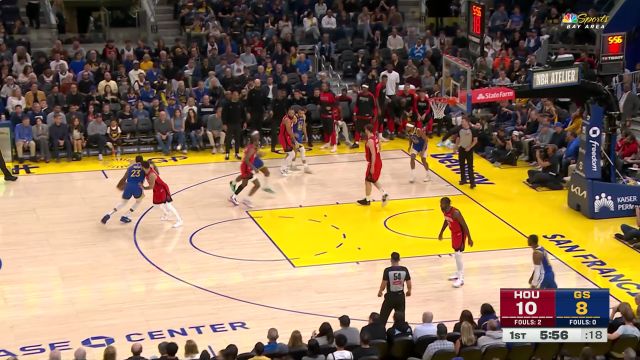 【2025年04月07日 火箭vs勇士集锦】防到脸上又何妨 希尔德底角三分穿云箭射穿球网