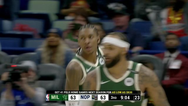 【2025年04月07日 雄鹿vs鹈鹕集锦】好的手感也能传染？小凯文-波特小特伦特连中三分