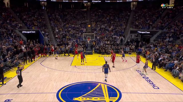 【2025年04月07日 火箭vs勇士集锦】虽迟但到！库里超远三分让全体起立