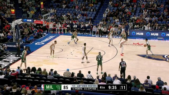 【2025年04月07日 雄鹿vs鹈鹕集锦】安东尼奥-里夫斯三分穿针 小特伦特以牙还牙给出回应