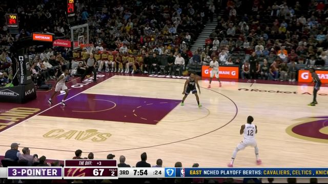 【2025年04月07日 国王vs骑士集锦】谁也防不住谁索性对攻吧 双方不约而同开启飙分大战