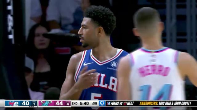 【2025年04月08日】76人vs热火第2节中文解说录像回放