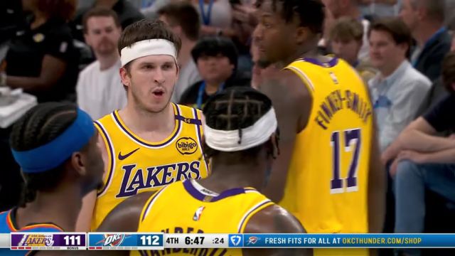 【2025年04月09日】NBA常规赛：湖人vs雷霆第4节中文解说录像回放