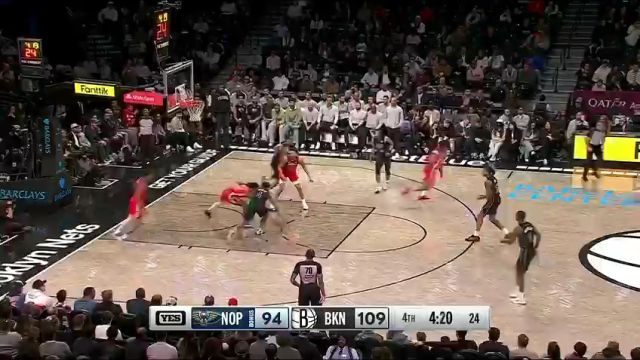 【2025年04月09日】NBA常规赛：鹈鹕vs篮网第4节英文原声录像回放