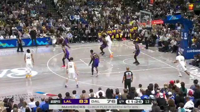 【2025年04月10日 湖人vs独行侠集锦】追至仅剩三分！独行侠攻防一体强势追分