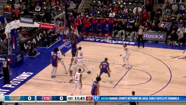 【2025年04月11日 尼克斯vs活塞集锦】这饼相当可口！哈达威妙传篮下的杜伦轻松扣篮吃饼