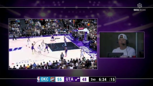 【2025年04月12日】NBA常规赛：雷霆vs爵士第2节中文解说录像回放