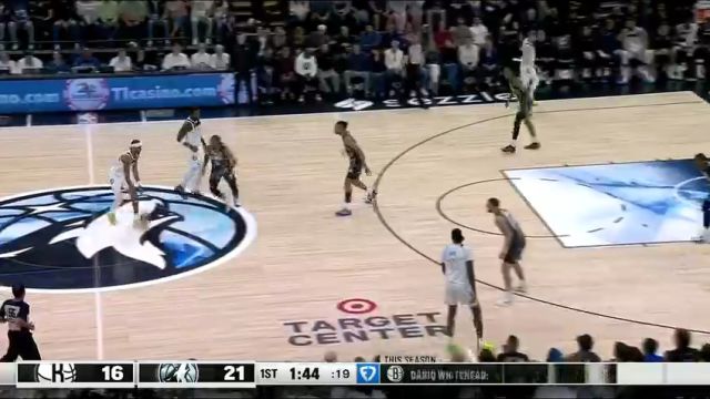 【2025年04月12日】篮网vs森林狼第1节中文解说录像回放