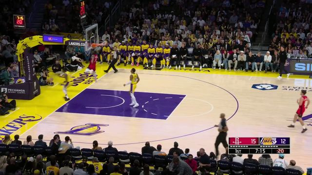 【2025年04月12日 火箭vs湖人集锦】抢断反击风驰电掣 惠特莫尔只身闯敌营快攻暴扣