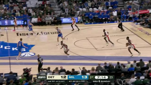 【2025年04月14日】活塞vs雄鹿第1节中文解说录像回放