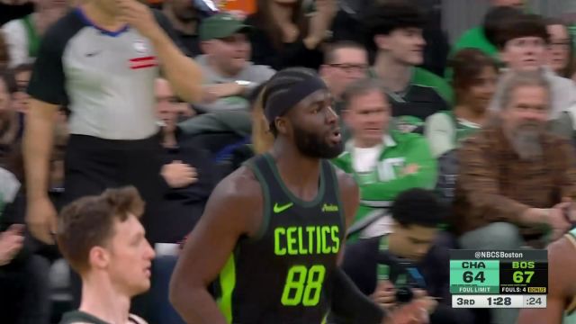 【2025年04月14日 黄蜂vs凯尔特人集锦】内线城门大开！沃尔什化身指挥官精准制导凯塔篮下吃饼暴扣取分