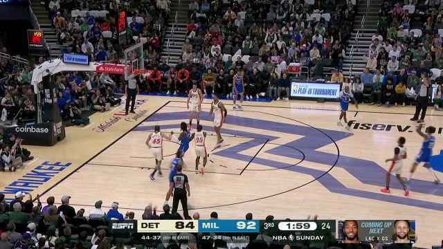 【2025年04月14日 活塞vs雄鹿集锦】活塞133-140雄鹿 康诺顿43+11生涯新高率领雄鹿斩获八连胜