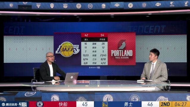 【2025年04月14日】NBA常规赛：湖人vs开拓者第2节中文解说录像回放