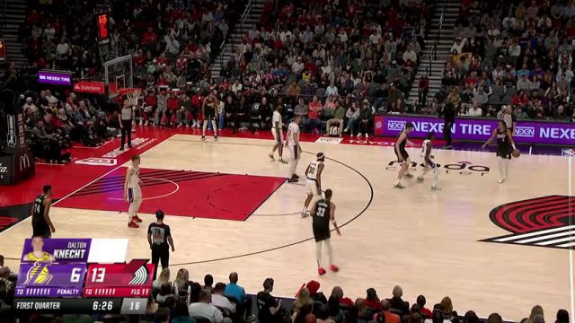 【2025年04月14日】NBA常规赛：湖人vs开拓者第1节中文解说录像回放