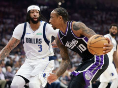 NBA录像全场回放附加赛：独行侠vs国王（4.17）德罗赞33+7