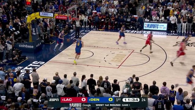 【2025年04月20日 快船vs掘金集锦】开场活力全开！祖巴茨扛起进攻大旗内线连得六分