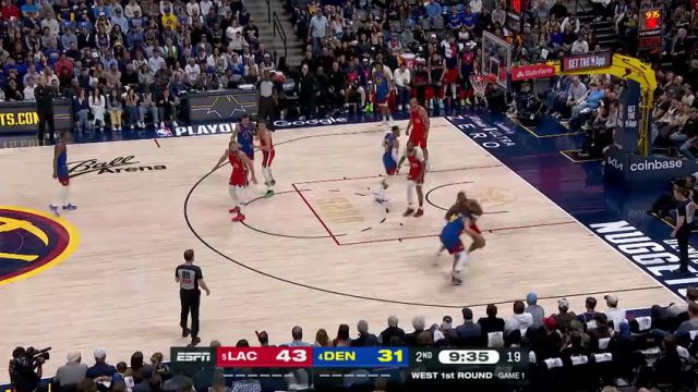 【2025年04月20日】NBA常规赛：快船vs掘金第2节中文解说录像回放