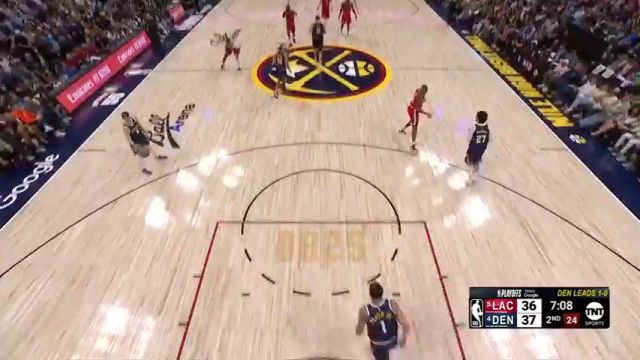 【2025年04月22日】NBA季后赛：快船vs掘金G2第2节英文原声录像回放