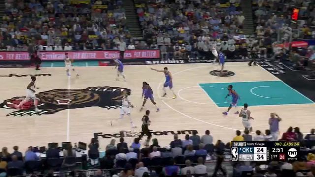 【2025年04月25日】NBA季后赛：雷霆vs灰熊G3第1节英文原声录像回放